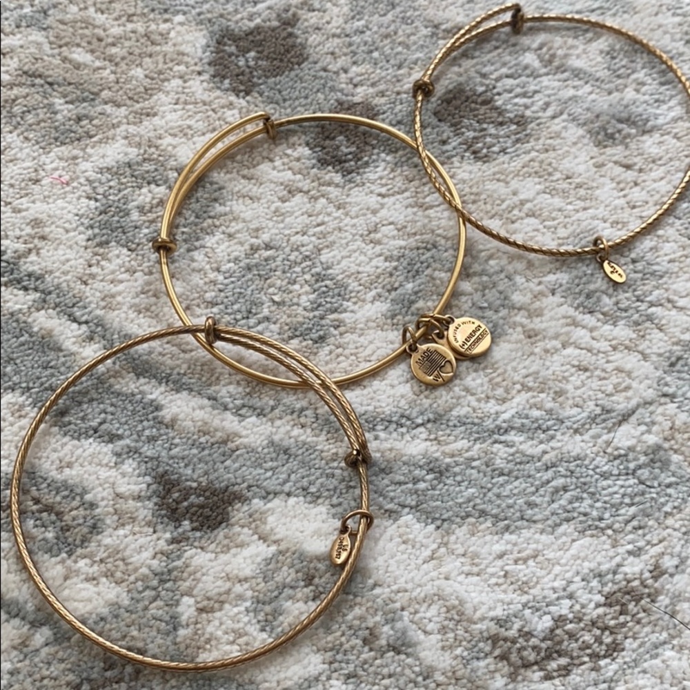 Alex and Ani bracelets (3) without charms